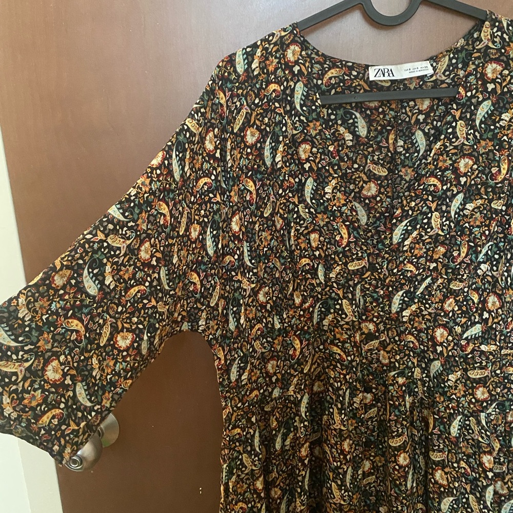 V neck zara long flowy dress - Picture 6 of 7